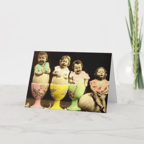 Egg Cup Babies Holiday Card