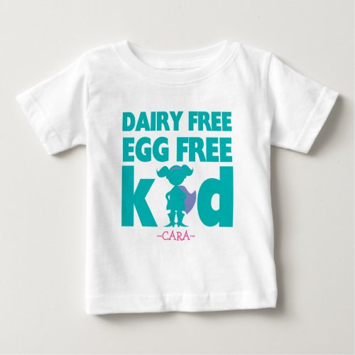 Egg Dairy Free Allergy Alert Girl Superhero Shirt