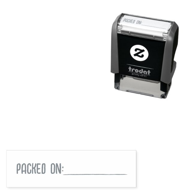 Egg Date Label Packed On Date  Self-inking Stamp (In Situ)