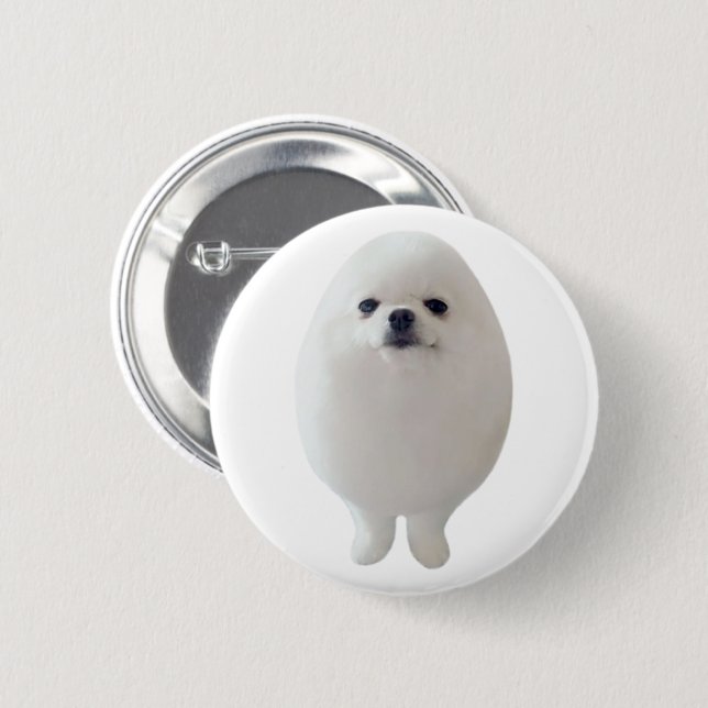 Egg Dog Meme Pin Button (Front & Back)