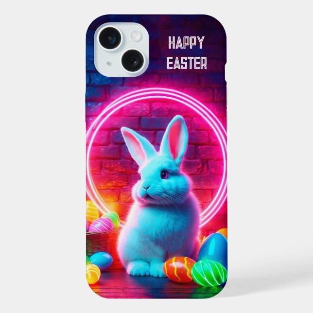 Egg Easter bunny lovely pagan elegant neon iPhone Case (Back)