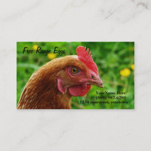 Egg Farm Rhode Island Red Hen Business Cards
