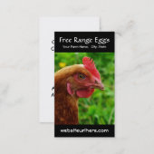 Egg Farming Rural Chicken Photo Business Card (Front/Back)