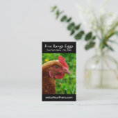 Egg Farming Rural Chicken Photo Business Card (Standing Front)