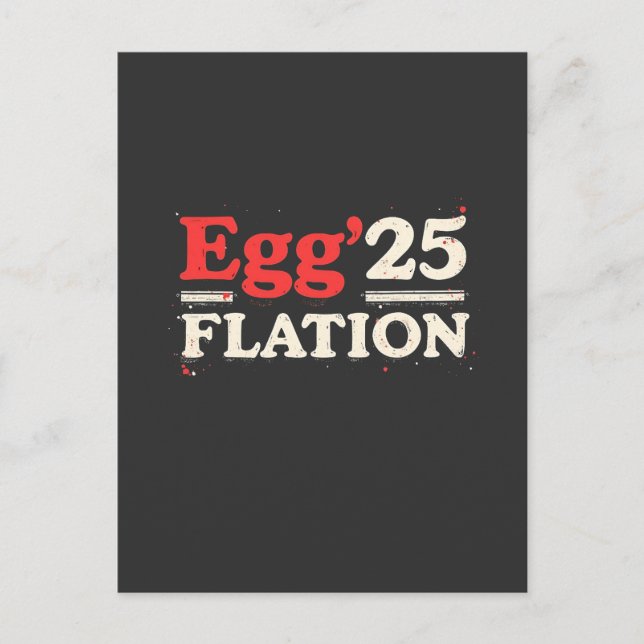 Egg Flation 25 Funny Easter Economy  Postcard (Front)