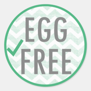 Egg Free Food Allergy Alert Stickers
