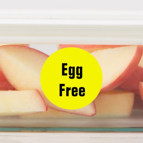 Egg Free Food Allergy Restaurant School Labels