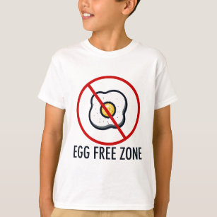Egg Free Zone Food Allergy Awareness Kids T-Shirt
