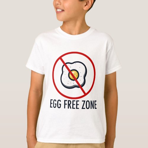 Egg Free Zone Food Allergy Awareness Kids T_Shirt
