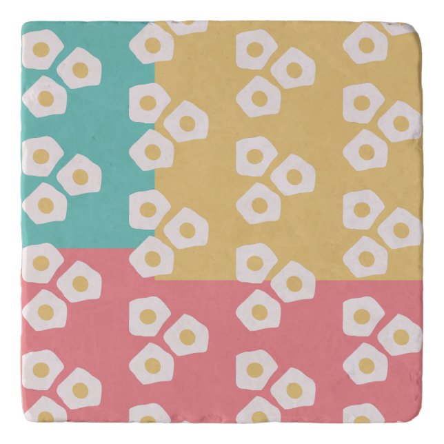 Egg Fried Breakfast Colorful   Brunch Kitchen Trivet (Front)