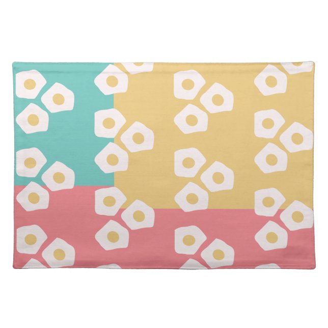 Egg Fried Breakfast Colorful   Cloth Placemat (Front)