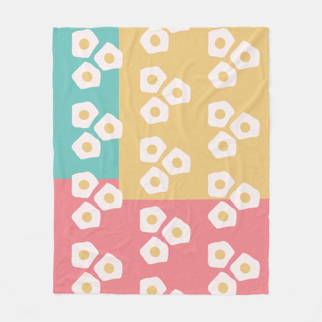 Egg Fried Breakfast Colorful  Fleece Blanket (Front)