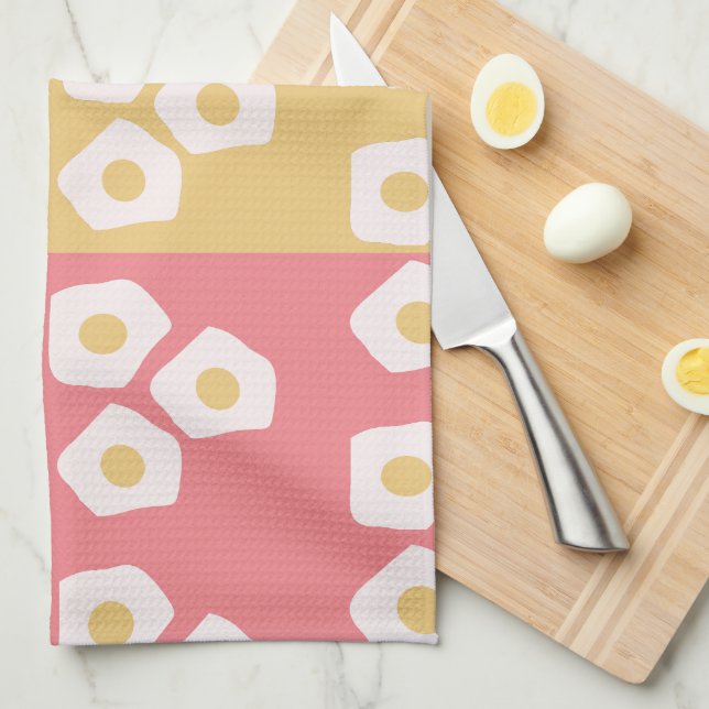 Egg Fried Breakfast Colorful   Kitchen Towel (Quarter Fold)
