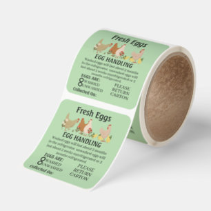 Egg Handling Care Carton Labels Stickers