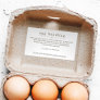 Egg Handling Instruction Sticker Carton Care Label