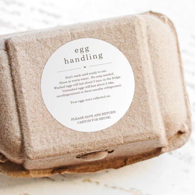 Egg Handling Instruction Sticker Carton Care Label (Creator Uploaded)