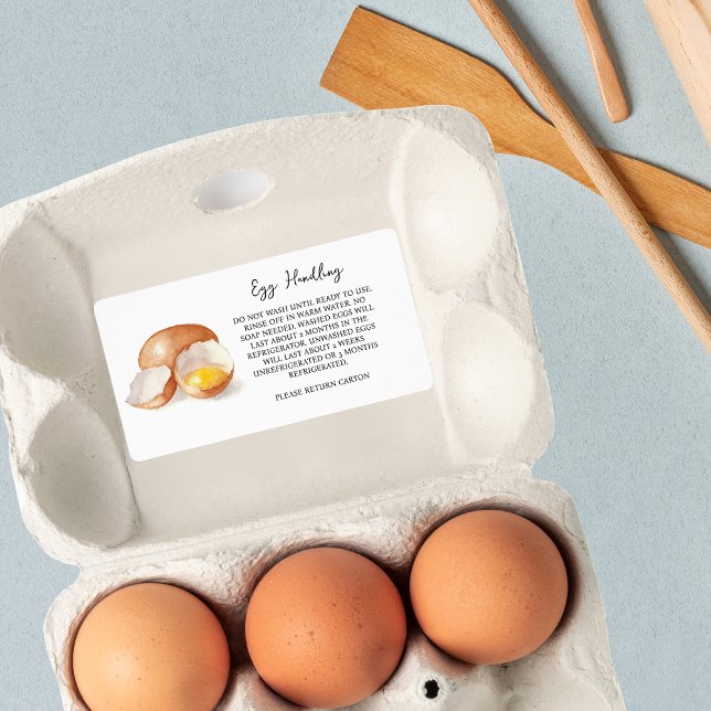 Egg Handling Instruction Sticker Carton Care Label (Creator Uploaded)