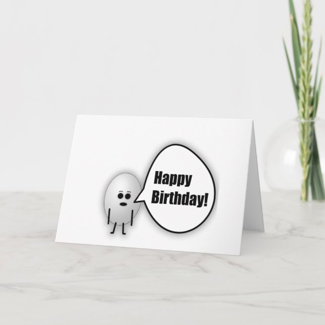 Egg Happy Birthday Card (Front)