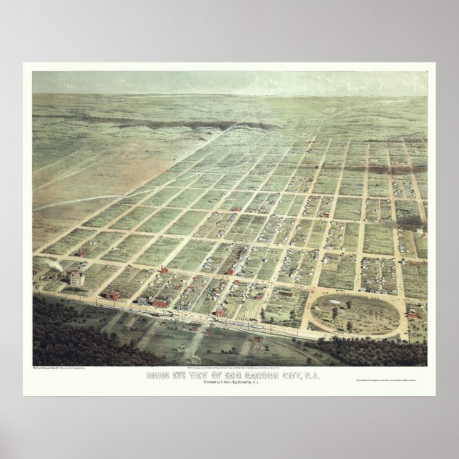 Egg Harbor City, NJ Panoramic Map - 1865 Poster (Front)