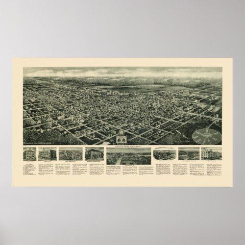 Egg Harbor City NJ Panoramic Map _ 1924 Poster