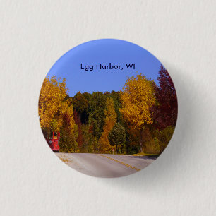 Egg Harbor, WI Fall Season with Trolley Car Button