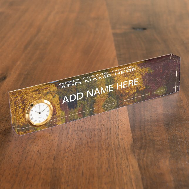 Egg Harbor, WI Fall Season with Trolley Car Name Plate (Side)