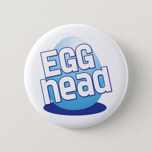 egg head easter bald funny pinback button