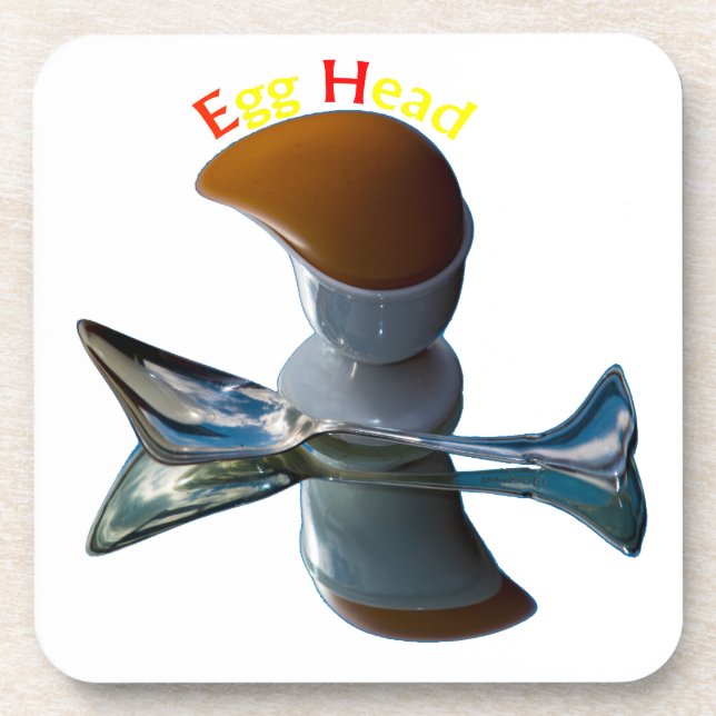 Egg Head Quirky Designs Beverage Coaster (Front)
