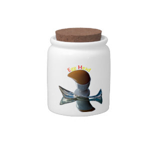 Egg Head Quirky Designs Candy Jar