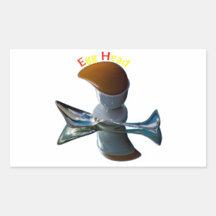 Egg Head Quirky Designs Rectangular Sticker