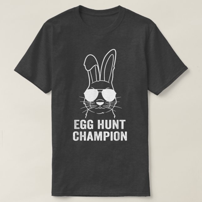 Egg Hunt Champion Bunny Easter Eggs  T-Shirt (Design Front)