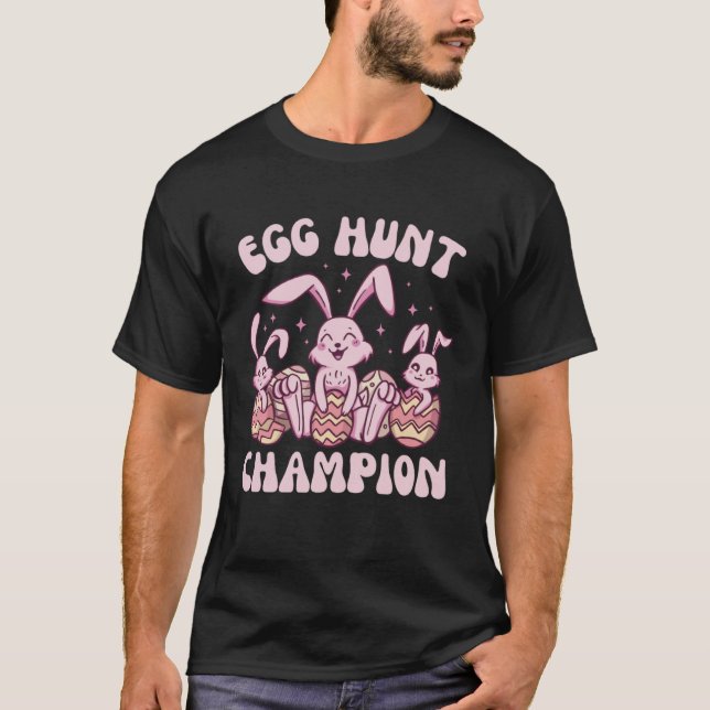 Egg Hunt Champion  Cute Easter Egg for Boys Girls  T-Shirt (Front)