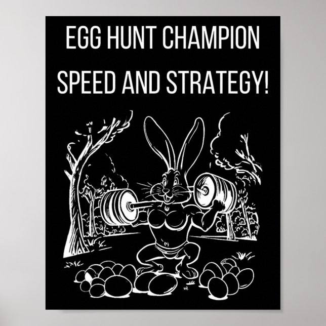 Egg Hunt Champion Speed And Strategy Bodybuilding  Poster (Front)
