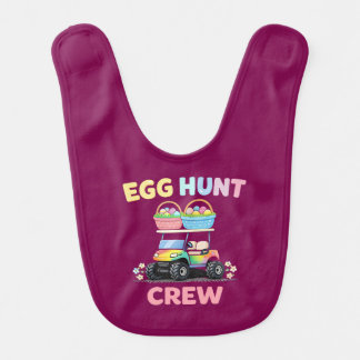 Egg Hunt Crew Cute Easter Kids Baby Bib