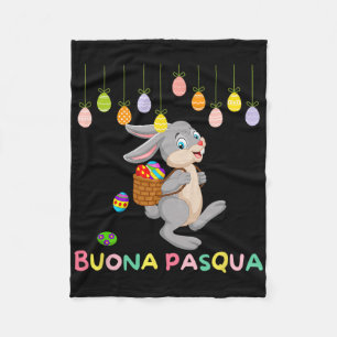 Egg Hunt Day Italian Happy Easter Italy Easter Buo Fleece Blanket