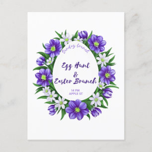 Egg hunt, Easter Brunch invitation Postcard
