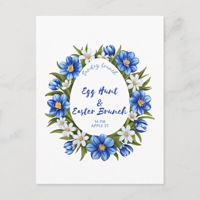 Egg hunt, Easter Brunch Postcard (Front)