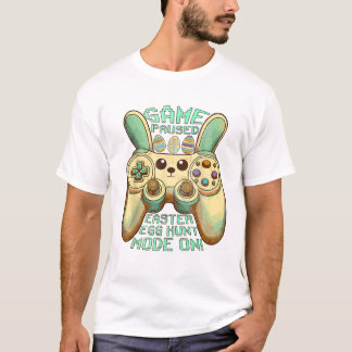 Egg Hunt Gamer Game Paused T-Shirt