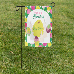 Egg hunt. garden flag
