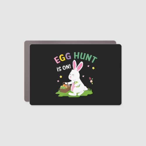 Egg Hunt Is On Bunny Egg Easter Day Car Magnet