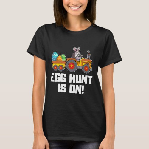 EGG Hunt is on Frohe Easter Farmers Tractor Easter T_Shirt