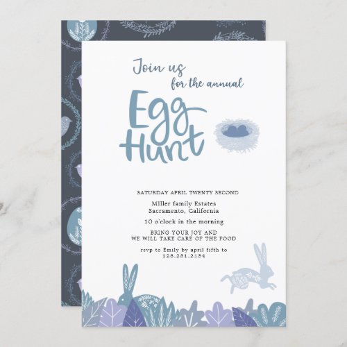 Egg Hunt Pastel Invitation