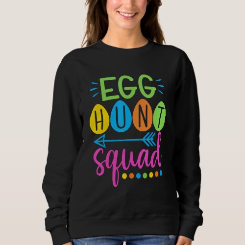 Egg Hunt Squad Cute Bunny Eggs Easter For Boys Kid Sweatshirt