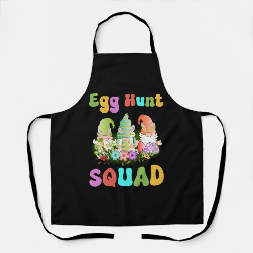 Egg Hunt Squad _ Cute Gnome Team Apron