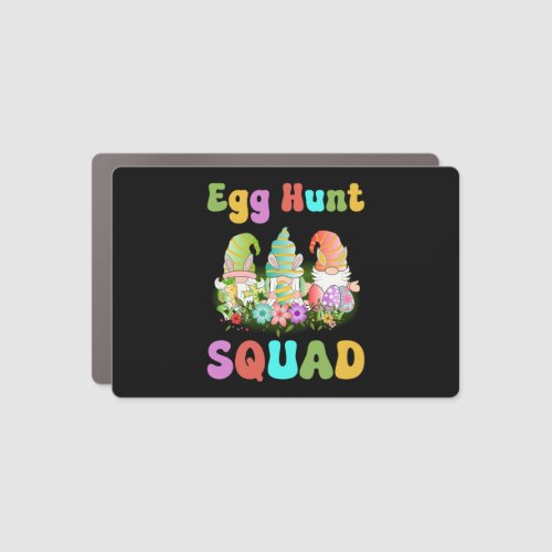 Egg Hunt Squad _ Cute Gnome Team Car Magnet