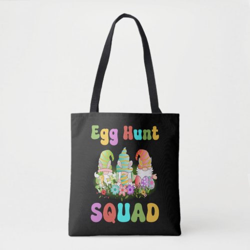 Egg Hunt Squad _ Cute Gnome Team Tote Bag