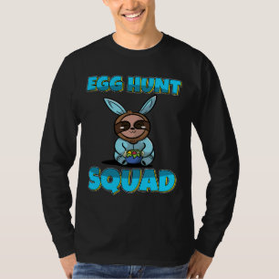 Egg Hunt Squad Cute Sloth Easter Eggs Hunting T-Shirt