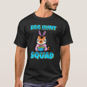 Egg Hunt Squad Cute Tiger Easter Eggs Hunting T-Shirt
