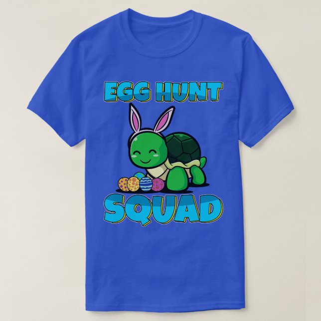 Egg Hunt Squad Cute Turtle Easter Eggs Hunting  T-Shirt (Design Front)