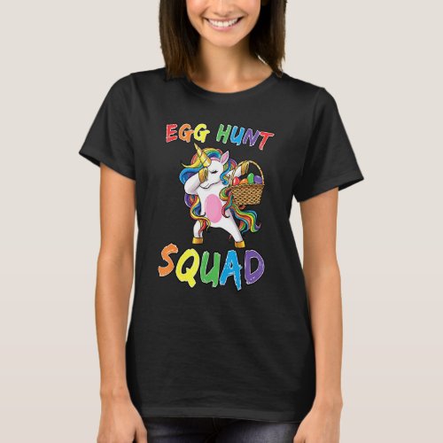 Egg Hunt Squad  For Kids Cute Unicorn Easter Squad T_Shirt